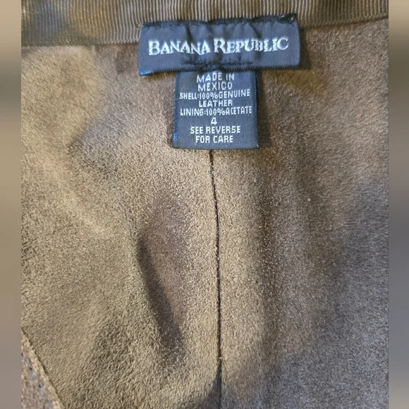 Banana Republic Leather Size 4 Skirt